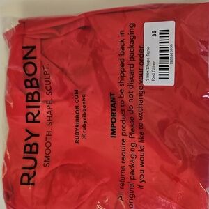 Ruby Ribbon Sculpting Camisole in Red Glitter